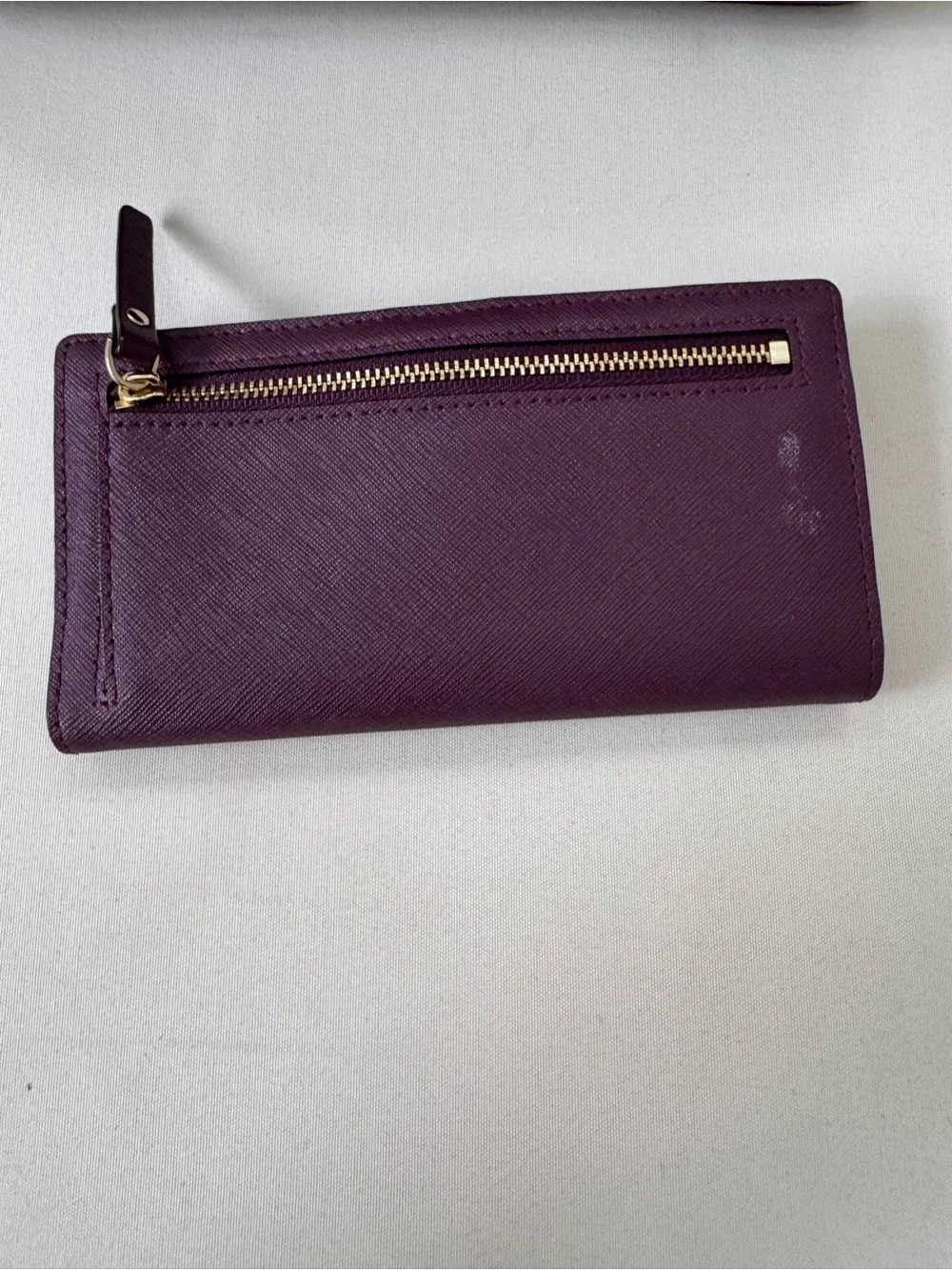 kate spade Plum Saffiano Dome Satchel with Matching Wallet